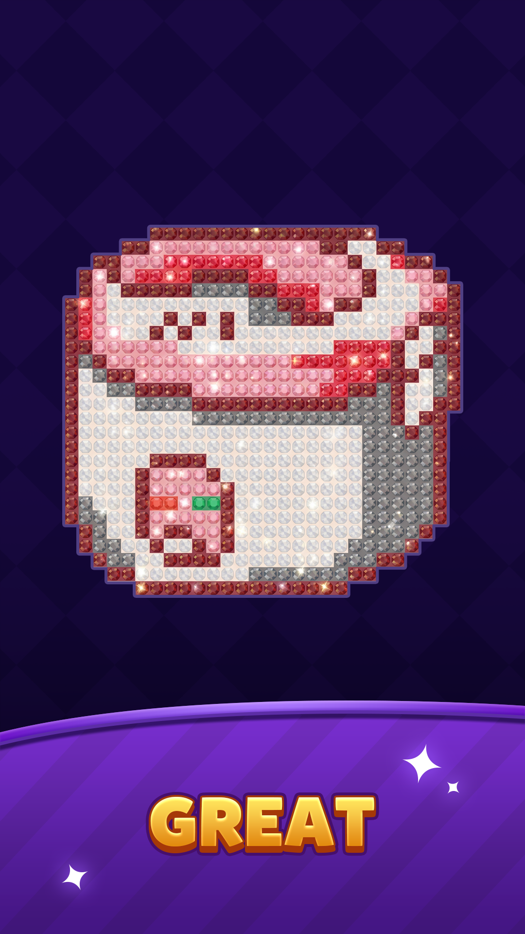 Gem Coloring Match crystal placement challenge